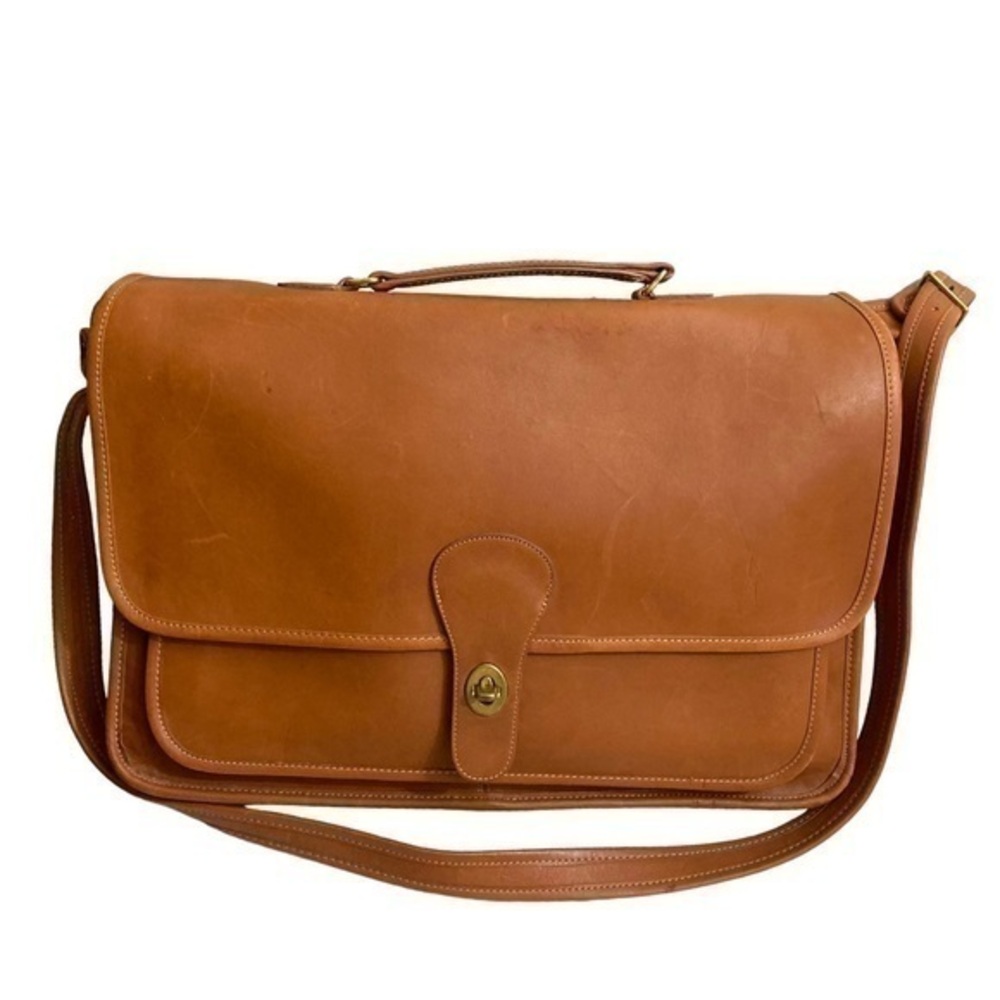 Coach vintage british tan  New York City briefcase bag metropolitan 5180